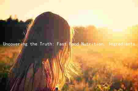 Uncovering the Truth: Fast Food Nutrition, Ingredients, and Health Considerations